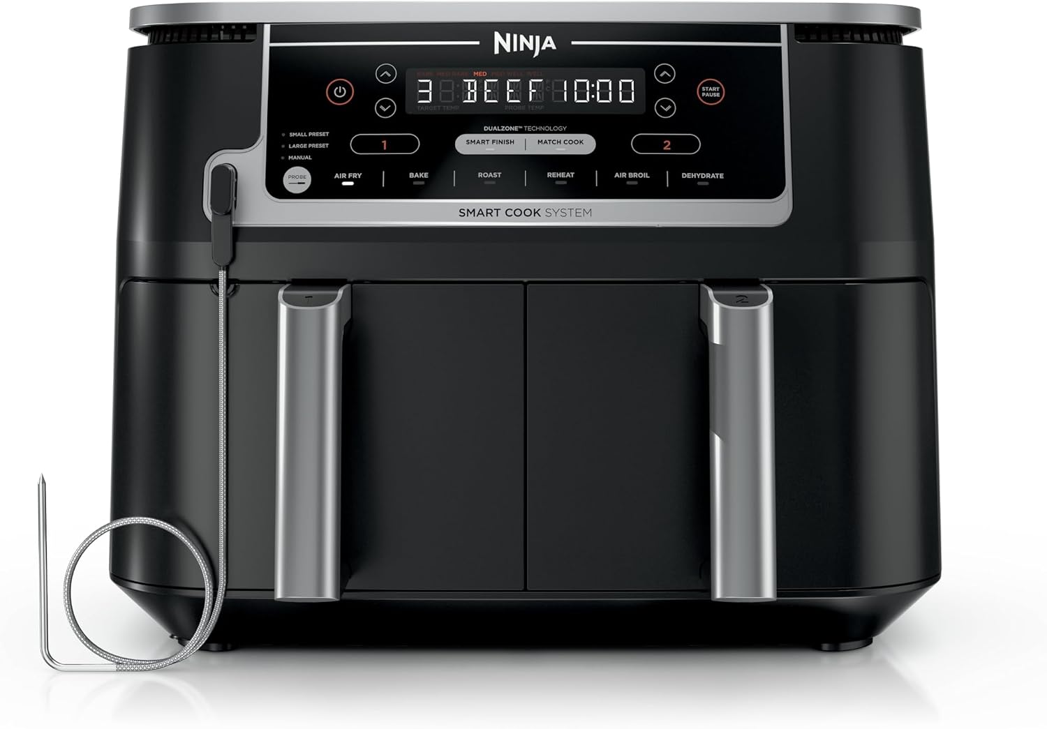 Ninja Foodi DZ550 DualZone Smart XL Heißluftfritteuse 9,5 Liter